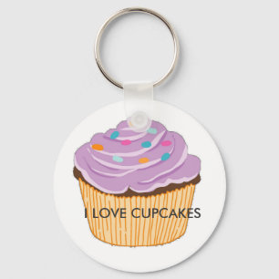 I LOVE CUPCAKES KEYCHAIN