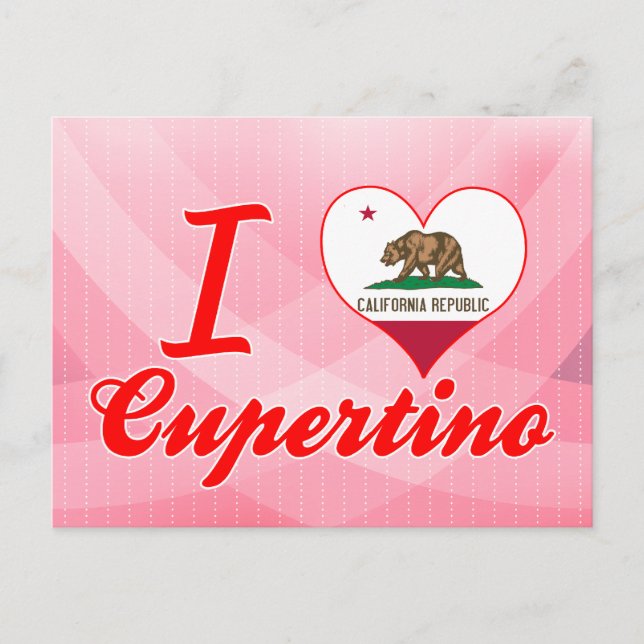 I Love Cupertino, California Postcard (Front)
