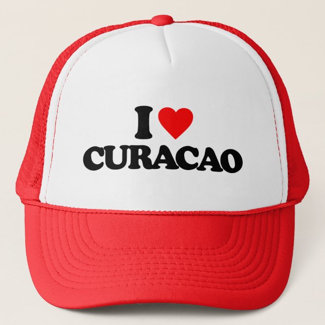 I LOVE CURACAO TRUCKER HAT (Front)