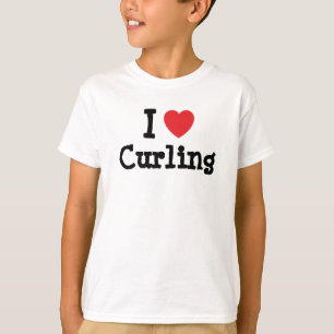 I love Curling heart custom personalized T-Shirt