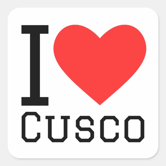 I love Cusco  Square Sticker (Front)
