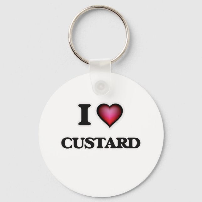 I love Custard Keychain (Front)