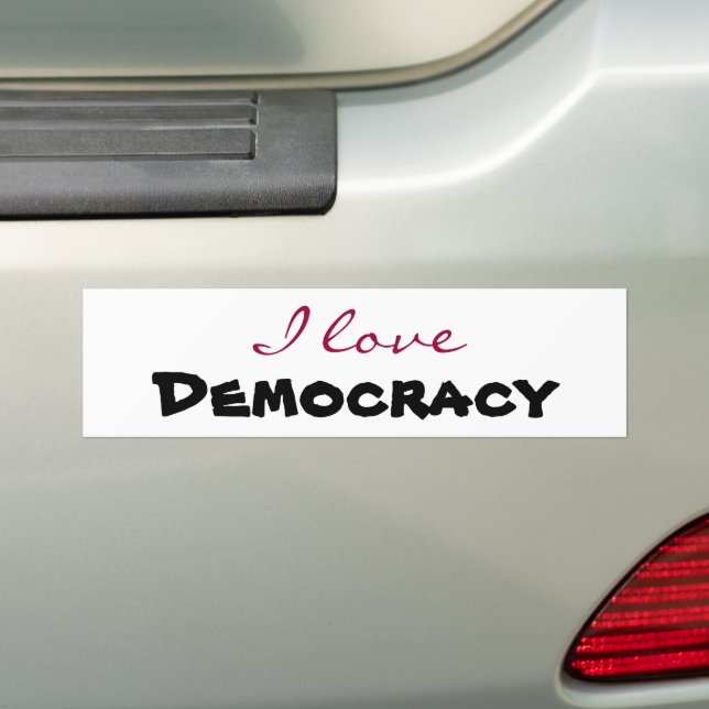 I love [customize] bumper sticker (On Car)