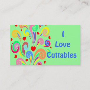 I Love Cuttables Business Cards Landscape