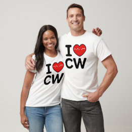I Love CW Continuous Wave Morse Code T-Shirt