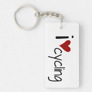 I Love Cycling Key-chain Keychain