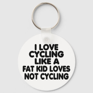 I Love Cycling Keychain