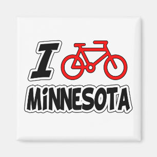 I Love Cycling Minnesota Magnet