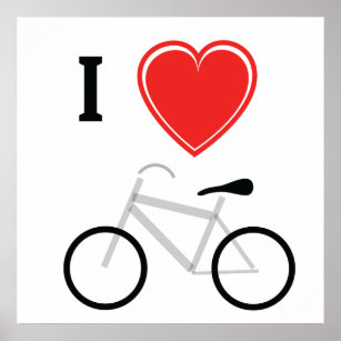 I Love Cycling Poster