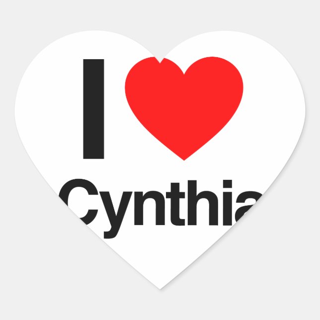 i love cynthia heart sticker (Front)