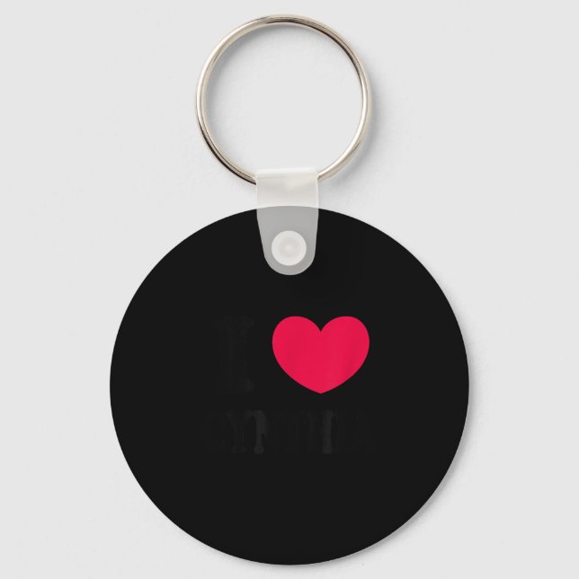 I Love Cynthia  Keychain (Front)