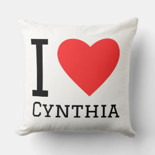 I love cynthia throw pillow