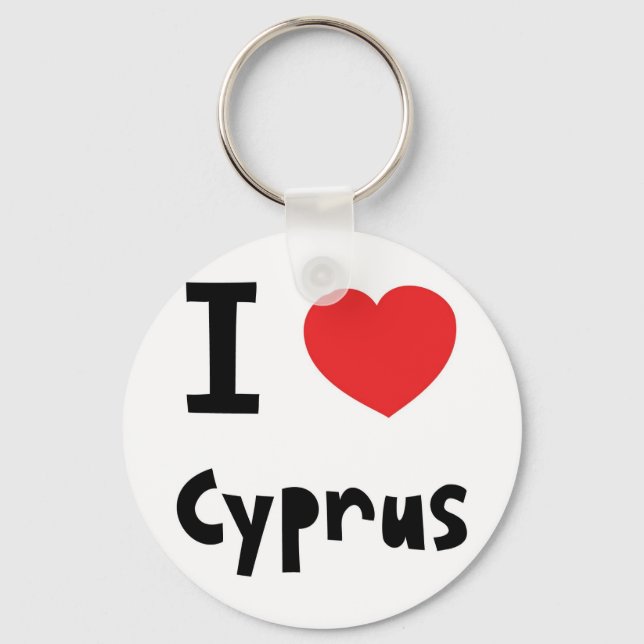 I love Cyprus Keychain (Front)