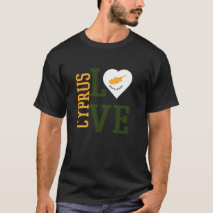 I Love Cyprus With Cypriot Flag Cypriot Pride T-Shirt