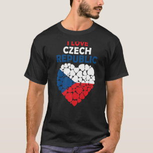 I Love Czech Republic Proud To Be Czech Flag Czech T-Shirt