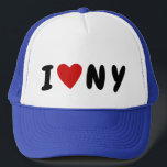 I love D C | custom text heart NY New York Trucker Hat<br><div class="desc">This Cap can be customised into any Place ie. L A or Item i.e. C U P  or Person ie. M O M or pretty much anything you love and it looks cool.</div>