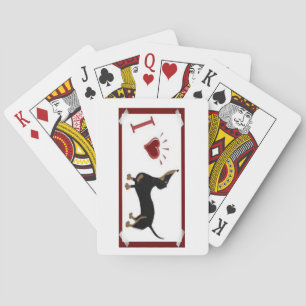 I Love Dachshund Playing Cards