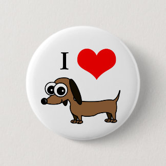 I Love Dachshunds Pin