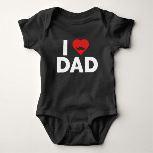 I Love Dad Baby Bodysuit