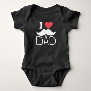 I Love Dad Baby Bodysuit