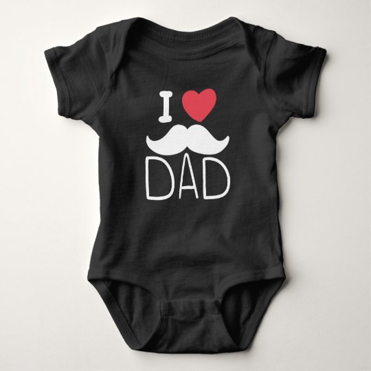 I Love Dad Baby Bodysuit