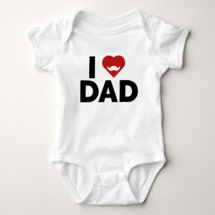 I Love Dad Baby Bodysuit