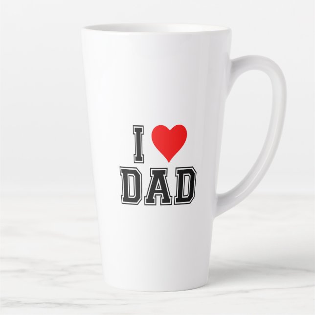 I Love Dad Coffee Mug – Minimalist Gift for Father (Right)