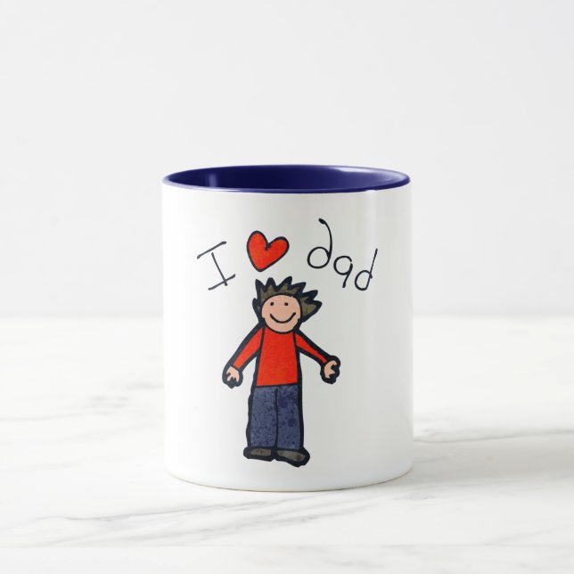 "I Love Dad" combiné deux tonnes. Mug (Centre)
