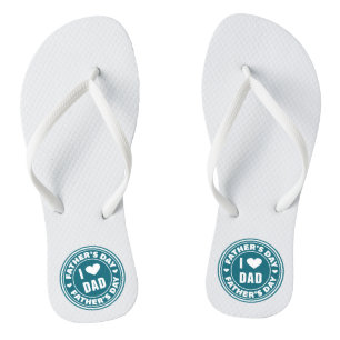 I Love Dad Happy Father's Day Flip Flops