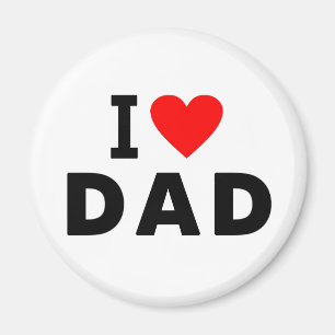 i love dad heart daddy text message father symbol magnet