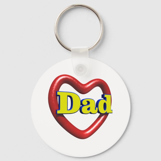 I Love Dad Keychain (Front)