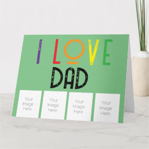 i love dad photos Folded Greeting Card