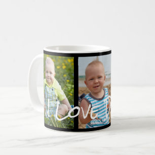 I Love Daddy 3 Photo Collage Coffee Mug