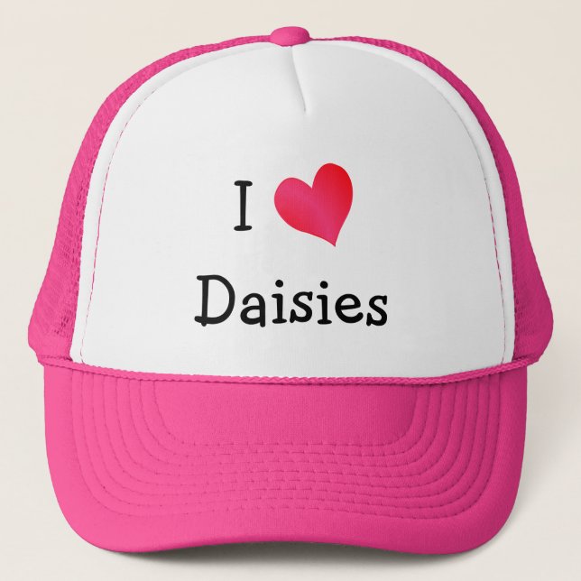 I Love Daisies Trucker Hat (Front)