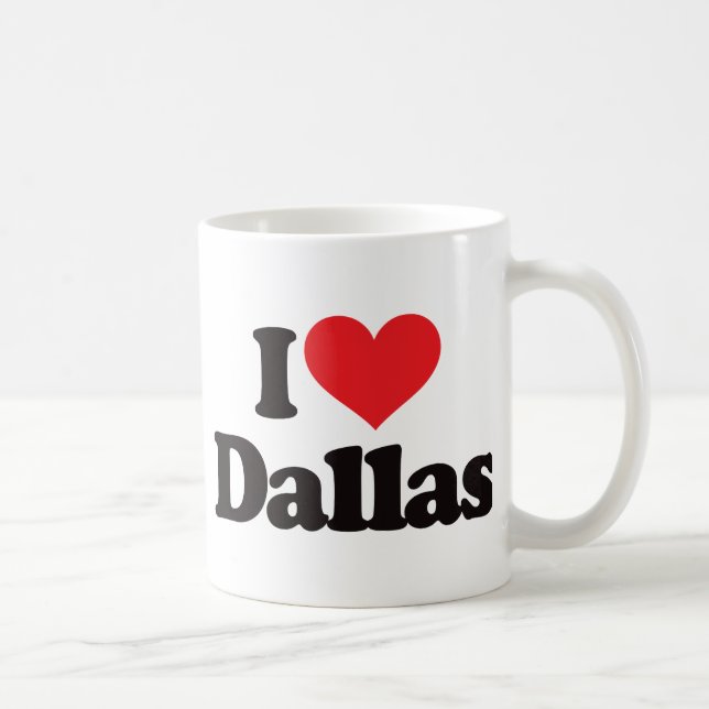 I Love Dallas Coffee Mug (Right)