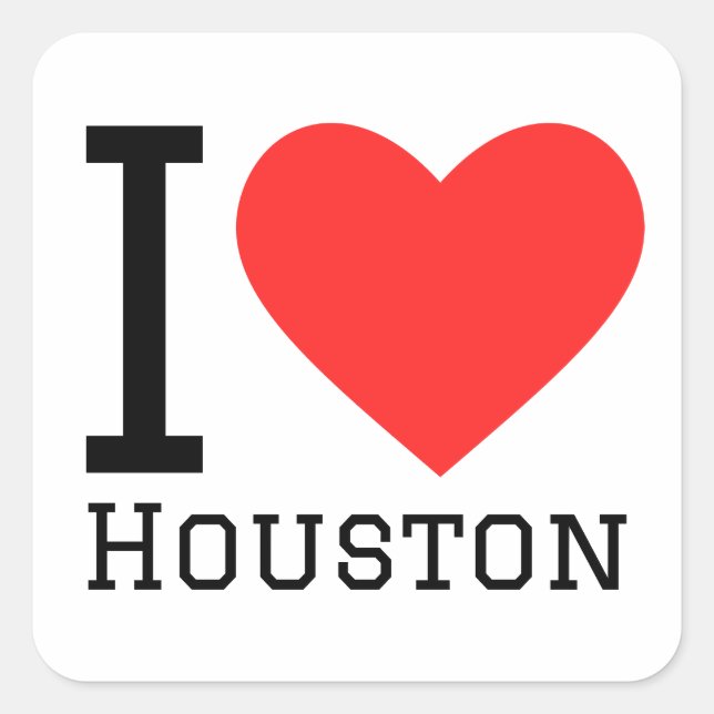 I love Dallas  Square Sticker (Front)