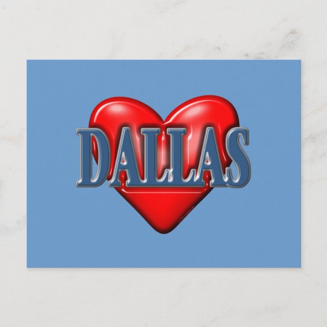 I love Dallas Texas Postcard (Front)