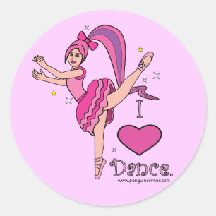 I Love Dance! Classic Round Sticker
