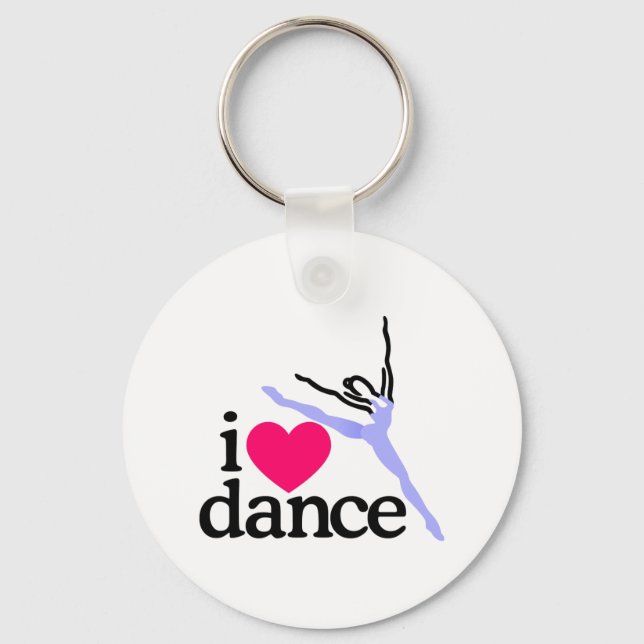 I LOVE Dance Keychain (Front)