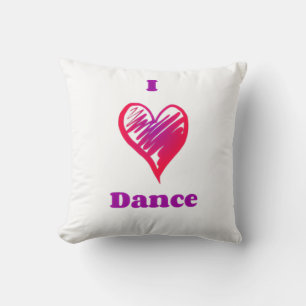 "I love dance" throw pillow. Throw Pillow