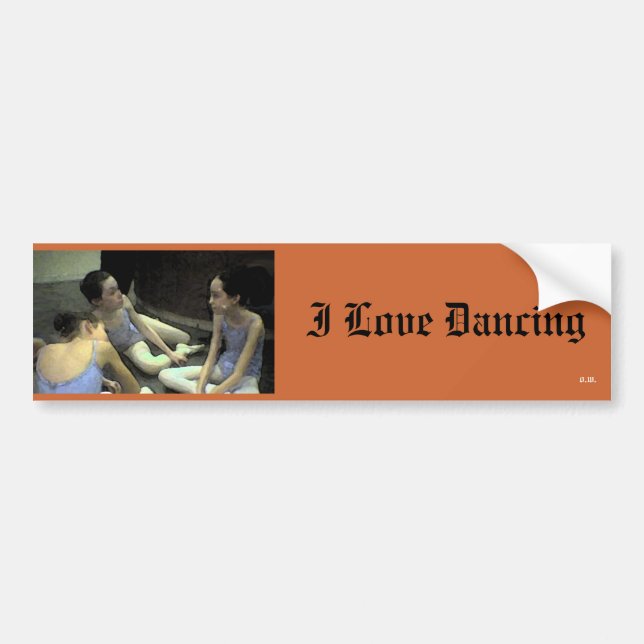 I love dancing bumper sticker (Front)