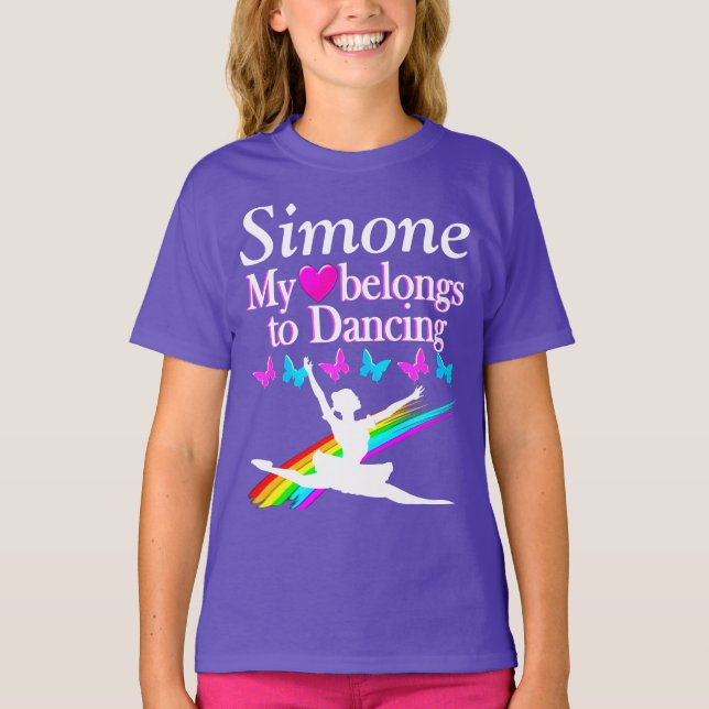 I LOVE DANCING PERSONALIZED T SHIRT (Front)