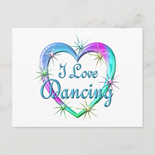 I Love Dancing Postcard (Front)