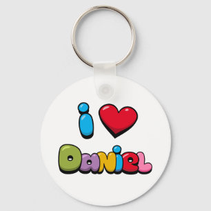 I Love Daniel Keychain