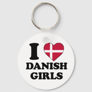 I love Danish girls Keychain