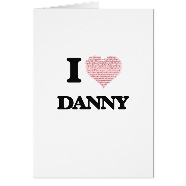 I Love Danny (Heart Made from Love words) (Front)