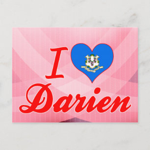 I Love Darien, Connecticut Postcard