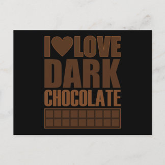 I Love Dark Chocolate Postcard