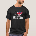 I Love Darlington England Union Jack Flag Heart En T-Shirt<br><div class="desc">I Love Darlington England Union Jack Flag Heart English</div>