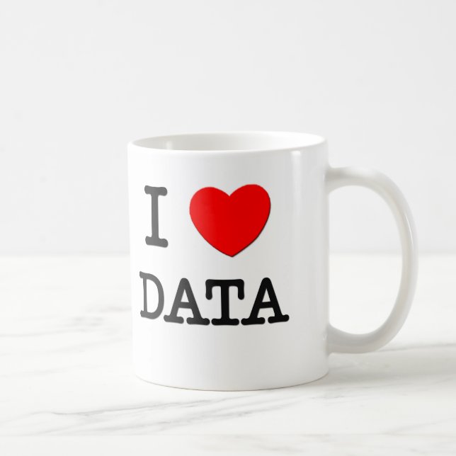 I Love Data Coffee Mug (Right)